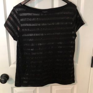 T shirt from Talbots with a shimmering stripe